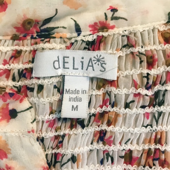 White Floral Tie Front Shirt - Picture 6 of 6